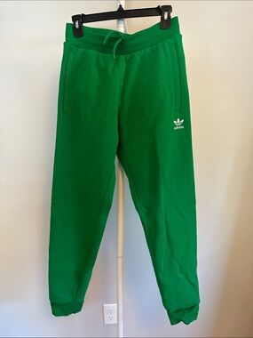adidas kelly Green Trefoil Sweatpants with Drawcord